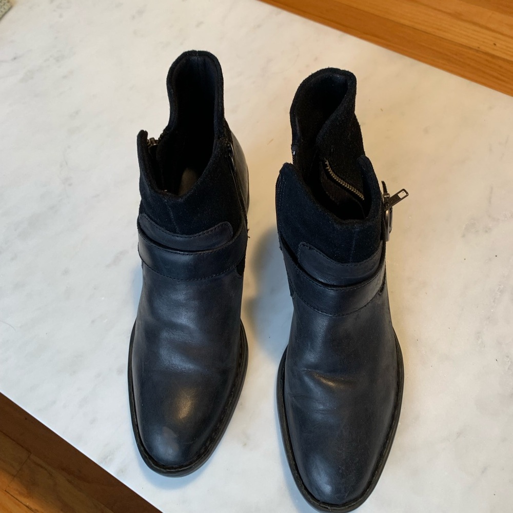 BORN KORITA WESTERN BOOTIE Ankle Booties BLACK Leather.  Women 9.5 Boots
